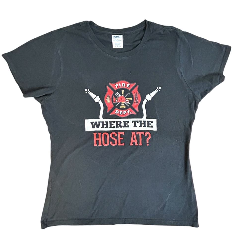 Gildan Black Fire Dept Graphic Tee